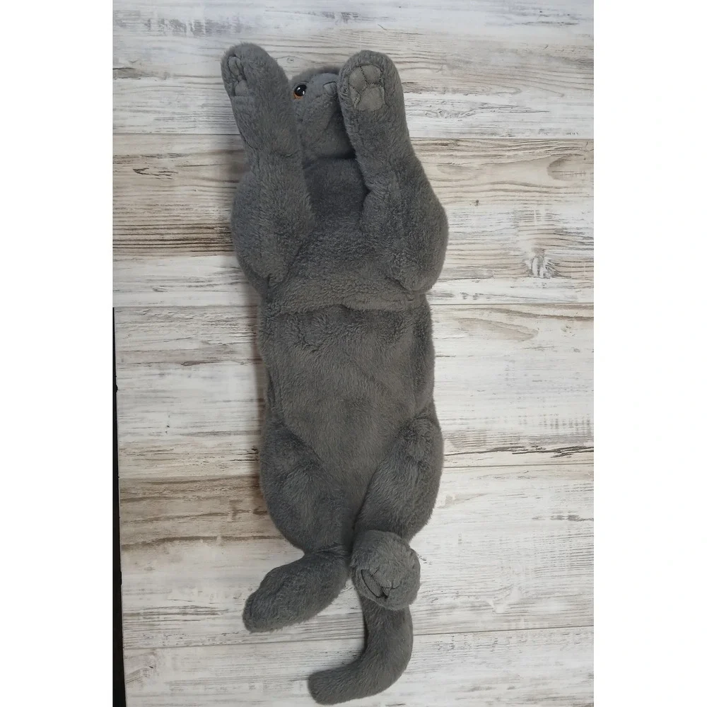 Folkmanis Grey Persian Cat Hand Puppet Plush Movable Mouth Grey 2850